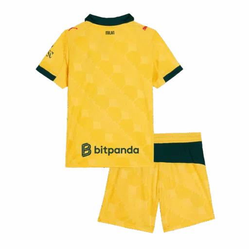 AC Milan Third Away Kids Soccer Jerseys Kit 2025 26 Back