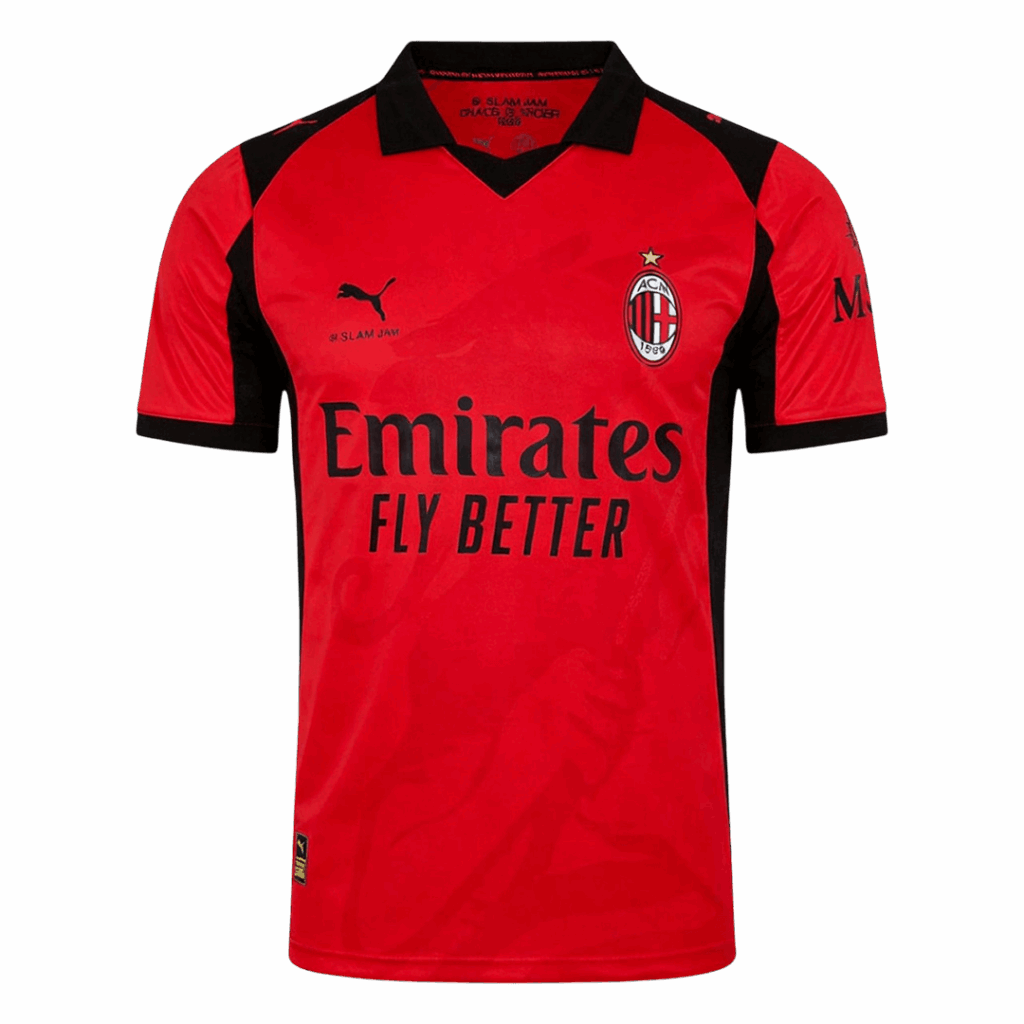 AC Milan x Slam Jam Jersey 2025 26 Front Rouge