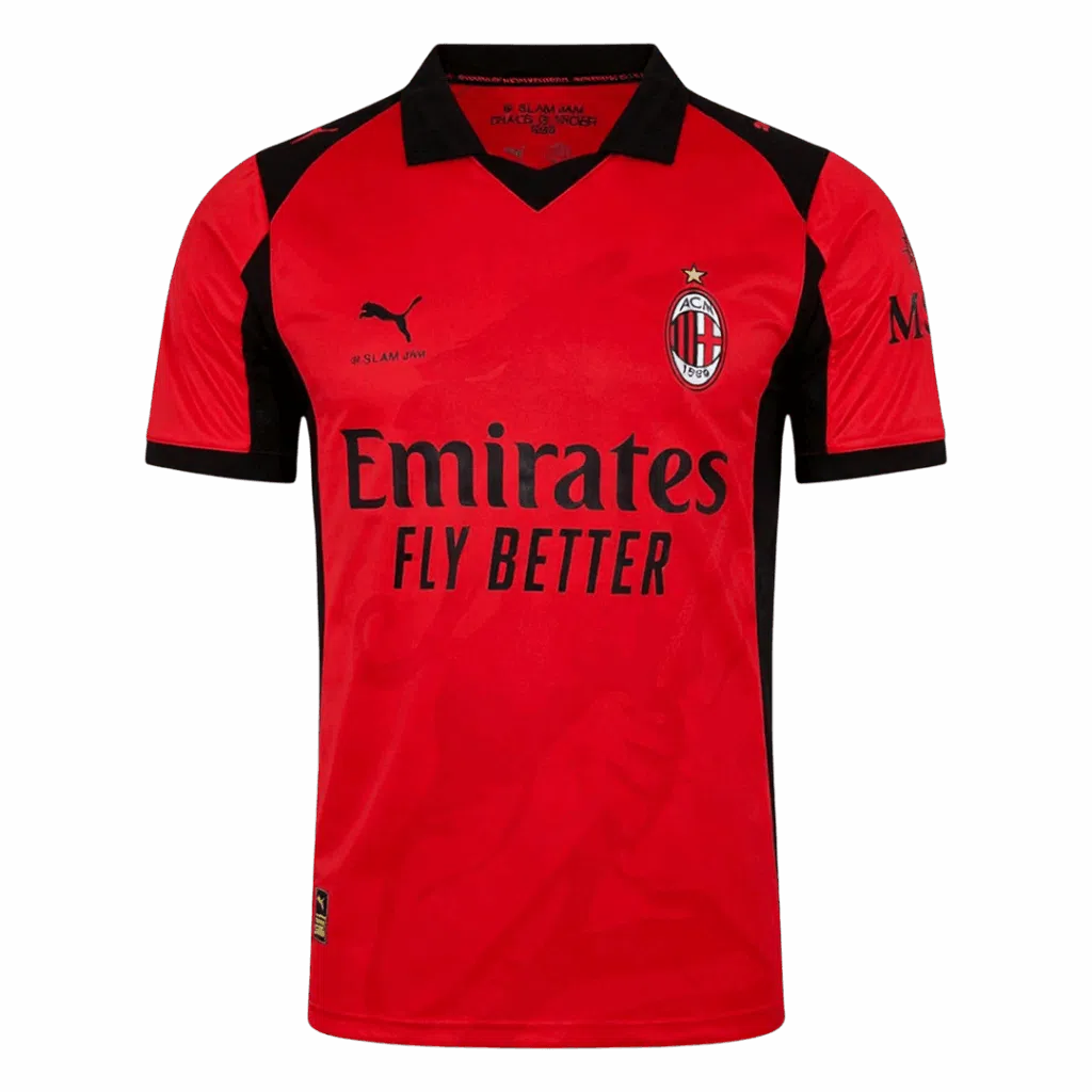 Camiseta AC Milan x Slam Jam 2025 26 Frente Rojo