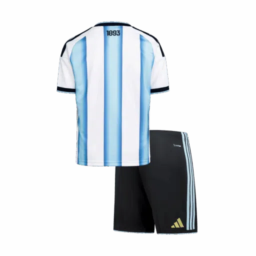 Argentina Home Kids Soccer Jerseys Kit World Cup 2026 Back