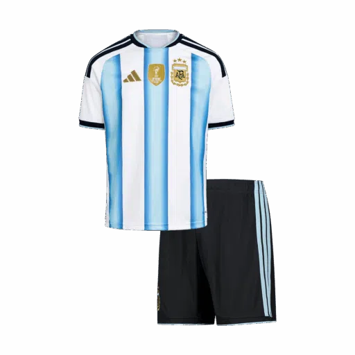 Argentina Home Kids Soccer Jerseys Kit World Cup 2026 Front