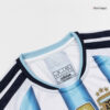 Argentina Inicio Kit de camisetas de fútbol infantil Mundial 2026 Lado izquierdo