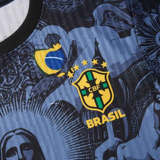 Manga de la camiseta de fútbol auténtica especial de Brasil 2024