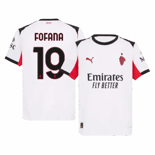 FOFANA 19 AC Milan Away Auténtica camiseta de fútbol 2025 26 Front