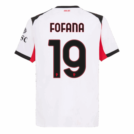 FOFANA 19 AC Milan Away Auténtica camiseta de fútbol 2025 26 Lado izquierdo