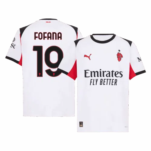 FOFANA 19 Camiseta de fútbol visitante AC Milan 2025 26 Delantero
