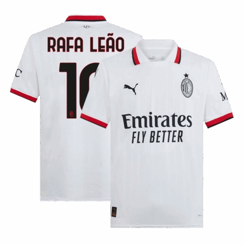 RAFA LEÃO 10 AC Milan Away Soccer Jersey Front