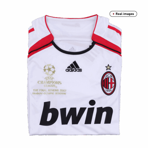 Retro Soccer Jersey AC Milan Away 2006 07 UCL Collar