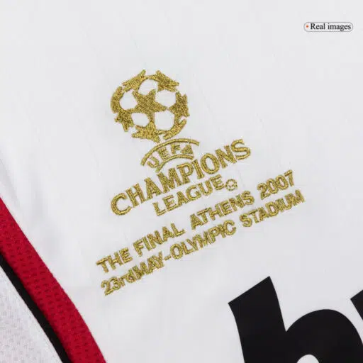 Retro Soccer Jersey AC Milan Away Long Sleeve 2006 07 Collar
