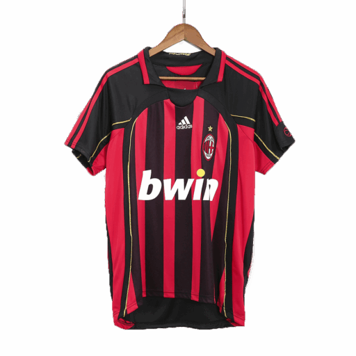 Maillot Retro Soccer AC Milan Accueil 2006 07 Gauche