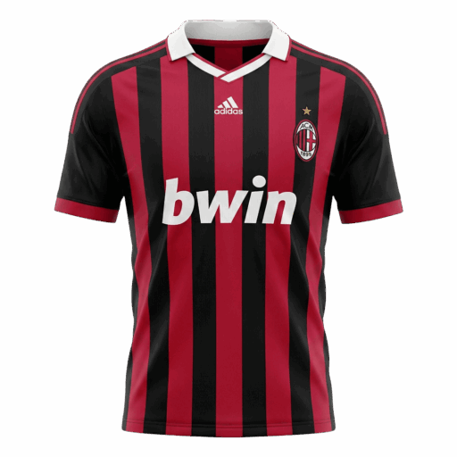 Maillot Retro Soccer AC Milan Accueil 2009 10 Front