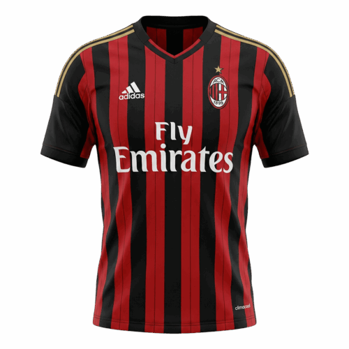 Retro Soccer Jersey AC Milan Home 2013 14 Front