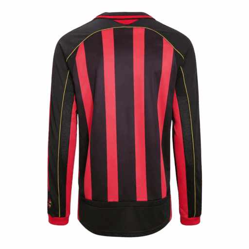 Retro Soccer Jersey AC Milan Home Long Sleeve 2006 07 Back