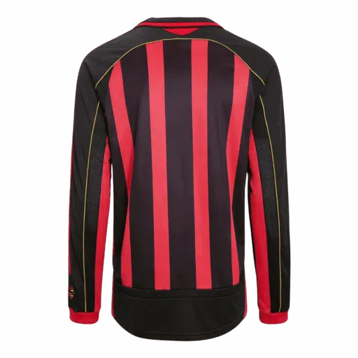 Retro Soccer Jersey AC Milan Home Long Sleeve 2006 07 Back