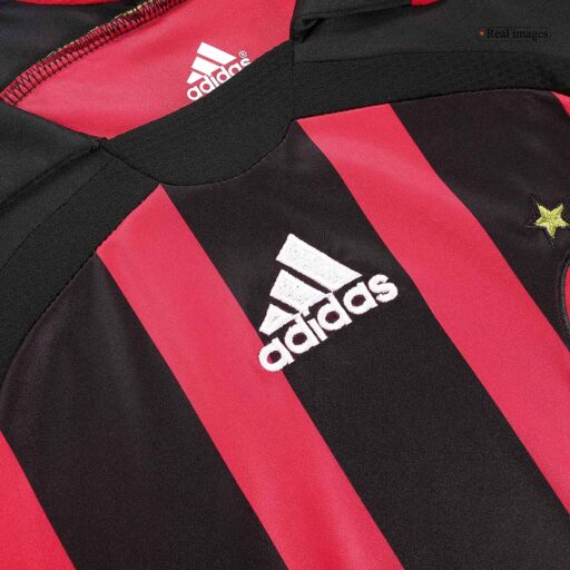 Retro Soccer Jersey AC Milan Home Long Sleeve 2006 07 Detail-2