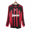 Retro Soccer Jersey AC Milan Home Long Sleeve 2006 07 Left-Side