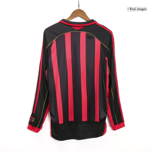 Retro Soccer Jersey AC Milan Home Long Sleeve 2006 07 Right-Side