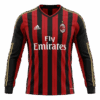 Retro Soccer Jersey AC Milan Home Long Sleeve 2013 14 Front