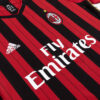 Retro Soccer Jersey AC Milan Home Long Sleeve 2013 14 Sleeve