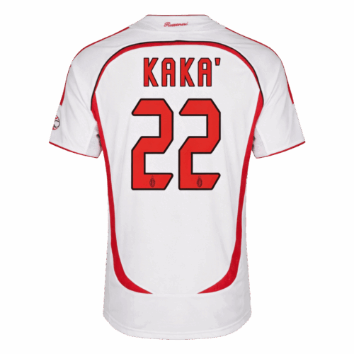 Maillot Retro Soccer KAKA 22 AC Milan Extérieur 2006 07 UCL Avant