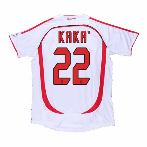 Retro Soccer Jersey KAKA 22 AC Milan Away 2006 07 UCL Left-Side