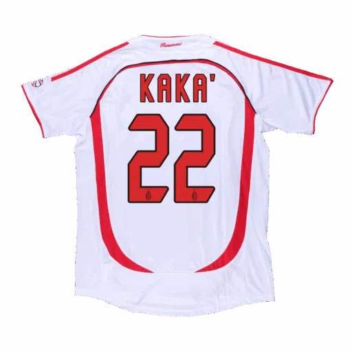 Retro Soccer Jersey KAKA 22 AC Milan Away 2006 07 UCL Left-Side