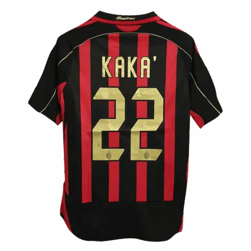 Retro Soccer Jersey KAKA 22 AC Milan Home 2006 07 Left-Side