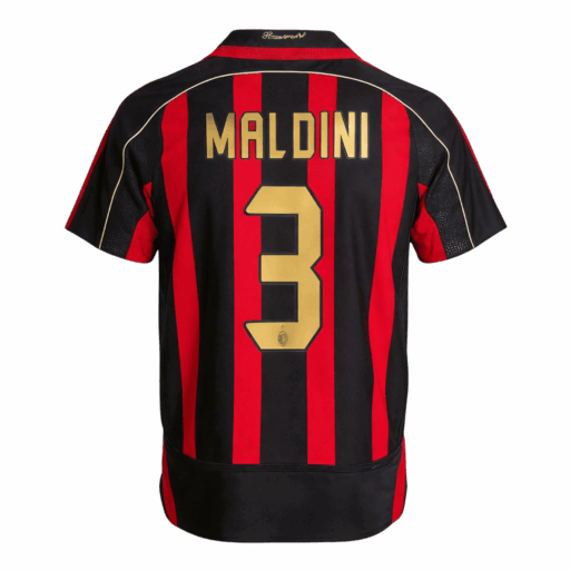 Camiseta de fútbol retro MALDINI 3 AC Milan Inicio 2006 07 Delantero