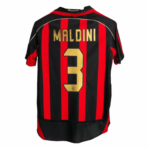 Retro Soccer Jersey MALDINI 3 AC Milan Home 2006 07 Left-Side