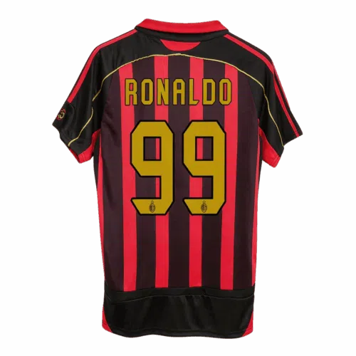 Maillot Retro Soccer RONALDO 99 AC Milan Accueil 2006 07 Front