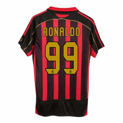 Maillot Retro Soccer RONALDO 99 AC Milan Accueil 2006 07 Front