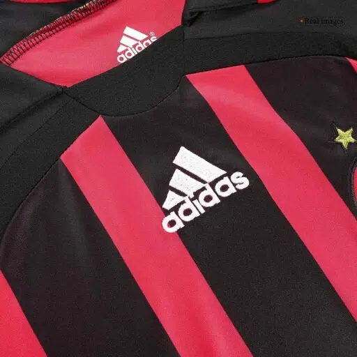 Retro Soccer Jersey RONALDO 99 AC Milan Home Long Sleeve 2006 07 Detail-2