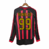 Retro Soccer Jersey RONALDO 99 AC Milan Home Long Sleeve 2006 07 Left-Side