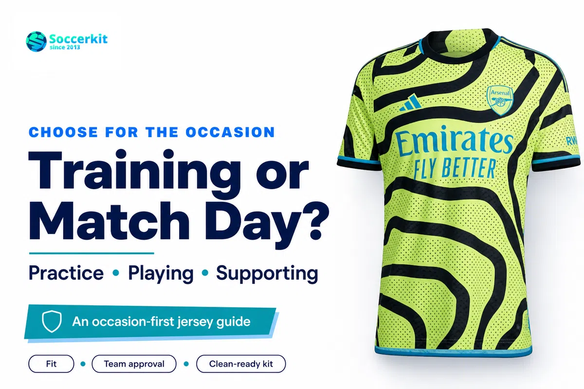 ¿camiseta de entrenamiento de fútbol versus camiseta del día del partido?