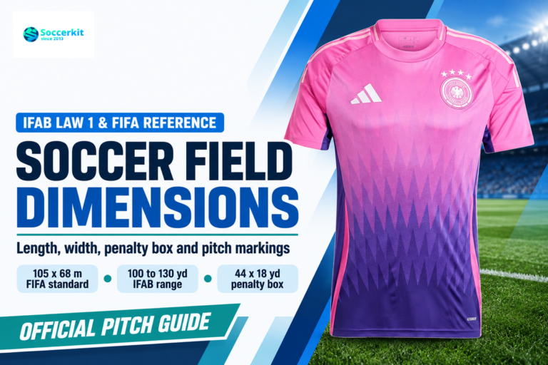 Dimensions d'un terrain de football : longueur, largeur et marquages réglementaires